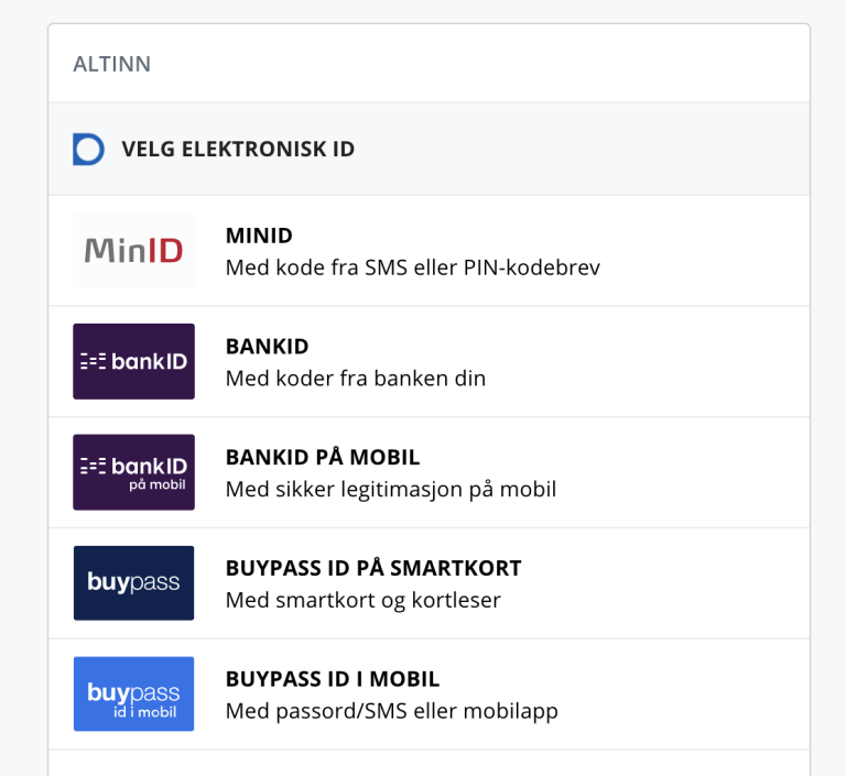 Buypass pålogging i ID-porten